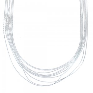 Hand Strung Liquid Silver Waterfall Necklace KX120908