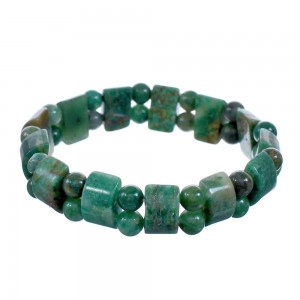 Green Jade Stretch Bead Bracelet KX121033