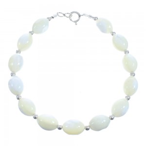 Southwest Mother Of Pearl Bead Bracelet KX121023