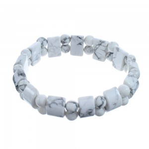 Howlite Southwest Stretch Bead Bracelet KX121027