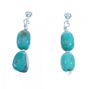 Turquoise Post Dangle Earrings KX121186