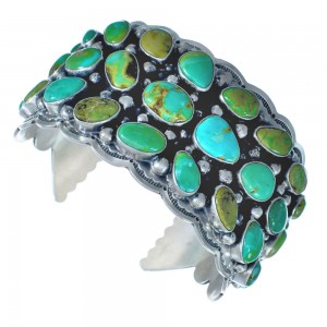 Navajo Turquoise Multistone Cuff Bracelet KX121281