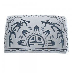 Native American Sterling Silver Sunface Corn Belt Buckle JX121899