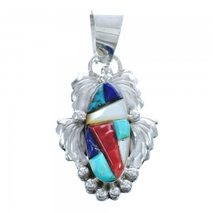 Native American Navajo Multicolor Multistone Pendant JX122769