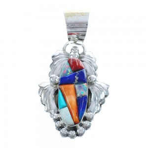 Native American Navajo Multicolor Multistone Pendant JX122770