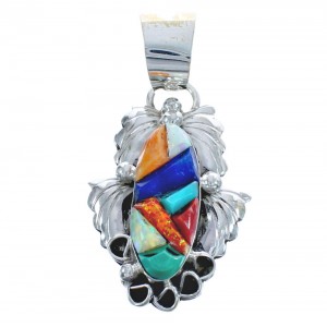 Native American Navajo Multicolor Multistone Pendant JX122771