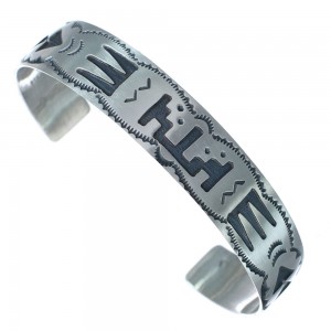 Native American Navajo Sterling Silver Cuff Bracelet JX123004