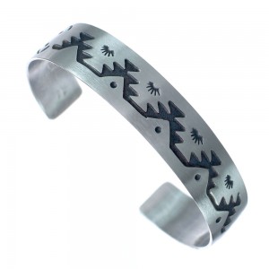 Native American Navajo Sterling Silver Cuff Bracelet JX123800