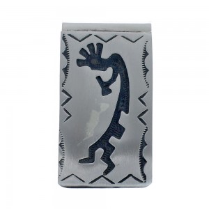 Kokopelli Genuine Sterling Silver Native American Money Clip AX126626