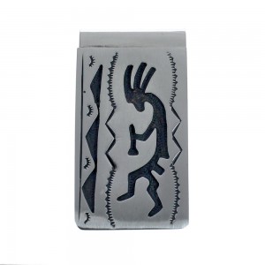 Kokopelli Genuine Sterling Silver Native American Money Clip AX126662