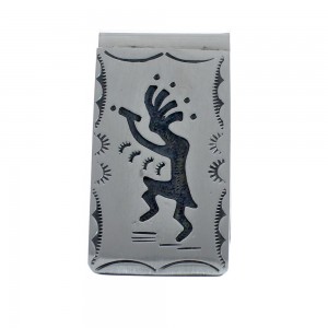 Kokopelli Genuine Sterling Silver Native American Money Clip AX126664