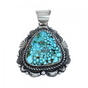 Native American Navajo Genuine Turquoise Sterling Silver Pendant JX126501