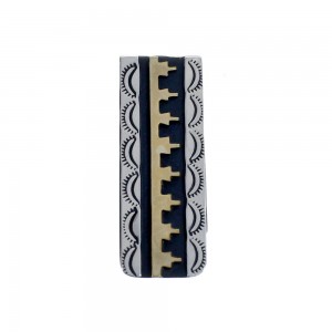 Native American Sterling Silver 12KGF Money Clip JX126432