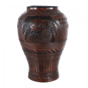 Hand Crafted Eagle Navajo Vase JX125875