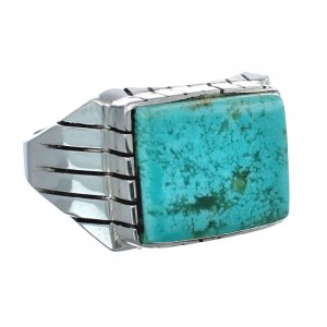 Native American Sterling Silver And Turquoise Ring Size 11-3/4 JX126926