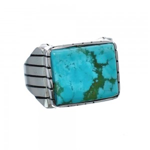 Native American Sterling Silver And Turquoise Ring Size 9 JX126935