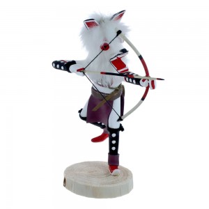 Native American White Wolf Kachina Doll JX127279