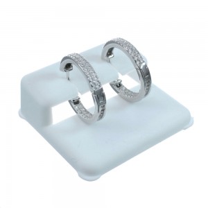 Cubic Zirconia Genuine Sterling Silver Earrings JX128583