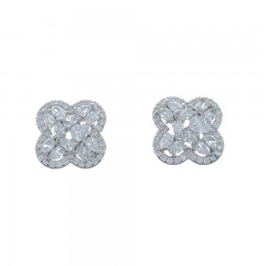 Cubic Zirconia Genuine Sterling Silver Post Earrings JX128567