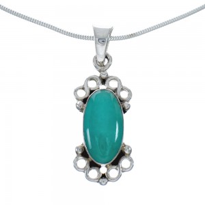 Southwest Turquoise Sterling Silver Snake Chain Necklace Set JX129165