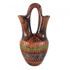 Hand Crafted Horse Hair Navajo Wedding Vase AX129364