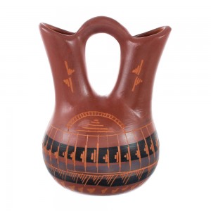 Native American Navajo Wedding Vase By Artist Bernice Lee AX129367