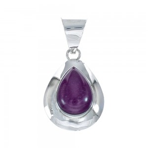 Genuine Sterling Silver Sugilite Tear Drop Pendant JX129870