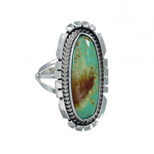 Native American Sterling Silver Turquoise Ring Size 5-1/2 AX130150