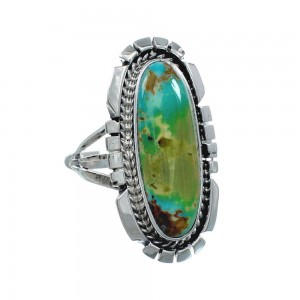 Native American Sterling Silver Turquoise Ring Size 5-3/4 AX130159
