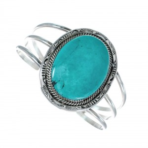 Sterling Silver Turquoise Navajo Cuff Bracelet JX130325