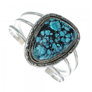 Sterling Silver Turquoise Navajo Cuff Bracelet JX130326