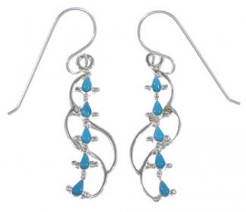 Sterling Silver Turquoise Pendant Earrings Jewelry Set NX65554