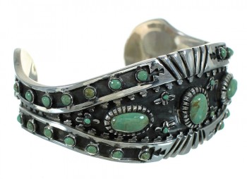 Genuine Sterling Silver Turquoise Cuff Bracelet RX78362