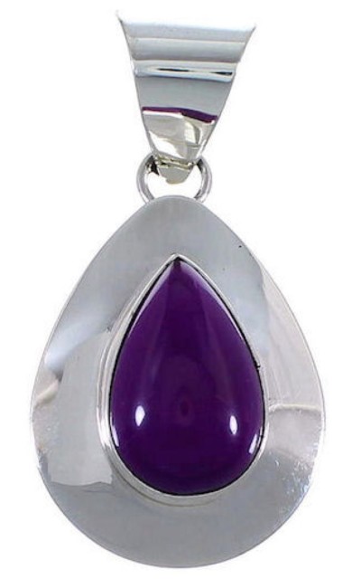 Sugilite & Sterling Silver Tear Drop Pendant Jewelry JS2924