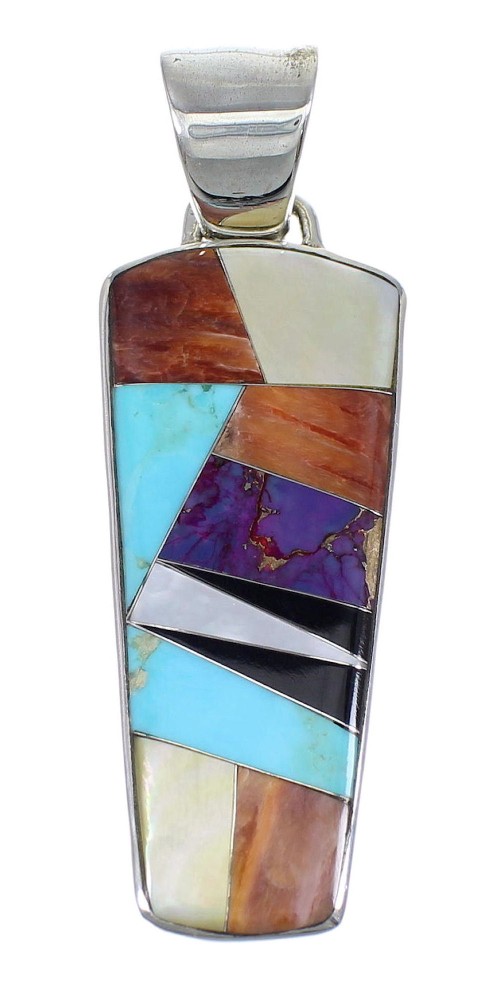 Southwestern Multicolor And Sterling Silver Pendant RX73840