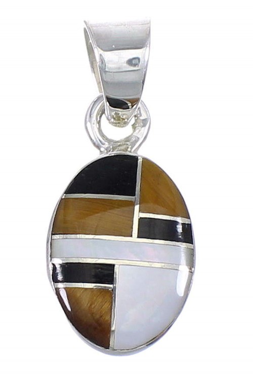 Silver Multicolor Southwest Pendant YX70730