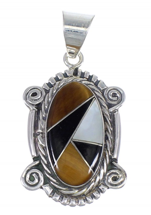 Southwest Multicolor Sterling Silver Pendant YX70755