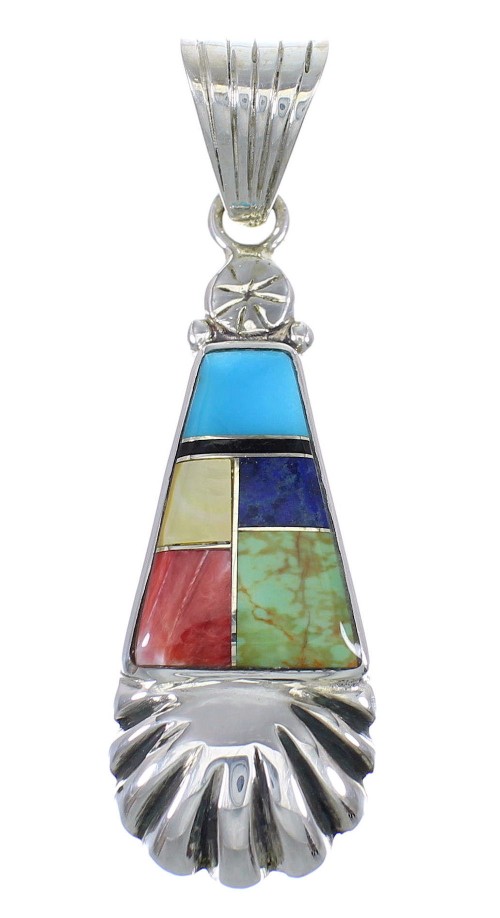 Multicolor Sterling Silver Southwest Pendant YX68146