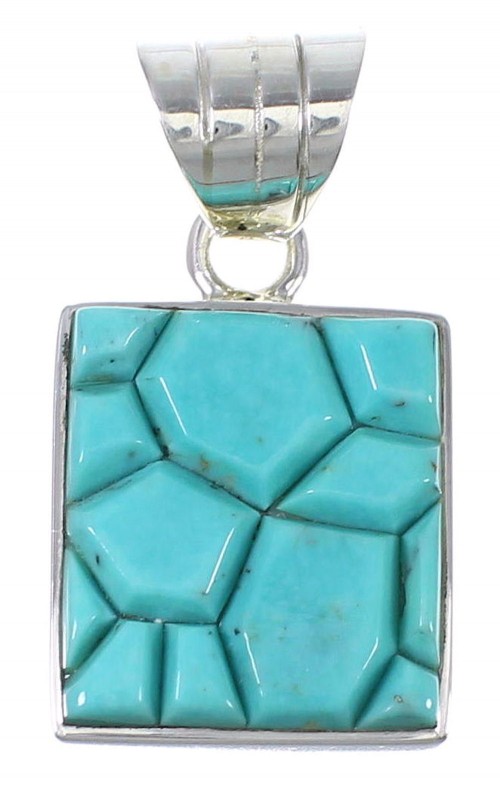 Turquoise And Silver Pendant YX73882