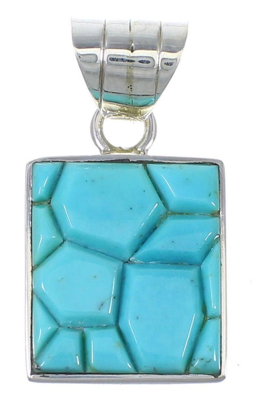 Turquoise And Genuine Sterling Silver Pendant YX73884