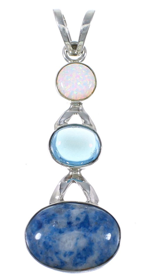 Silver Multicolor Southwest Pendant YX77117