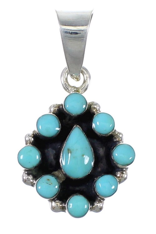 Sterling Silver Turquoise Pendant AX78513