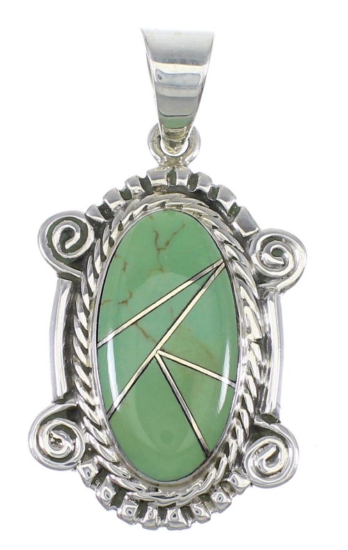 Sterling Silver Turquoise Southwest Slide Pendant AX79130