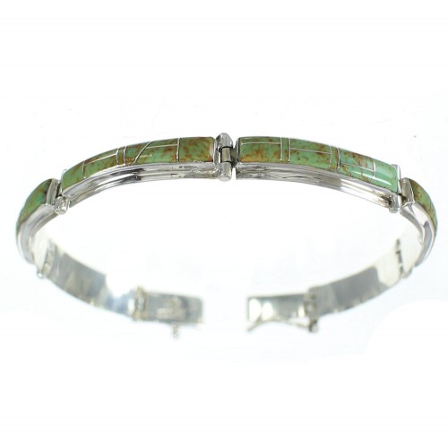 Turquoise Silver Southwest Link Bracelet AX77938