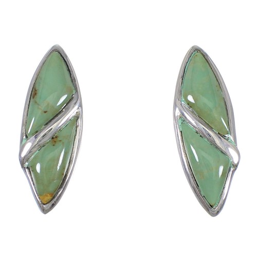 Turquoise Authentic Sterling Silver Post Earrings UX75812