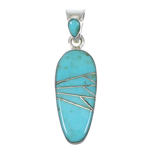 Turquoise Sterling Silver Southwest Pendant YX75417