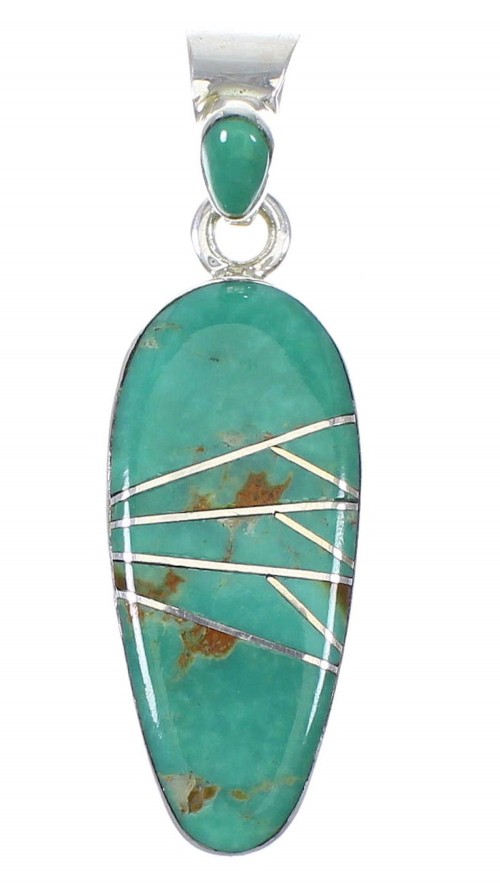 Genuine Sterling Silver And Turquoise Pendant RX77186