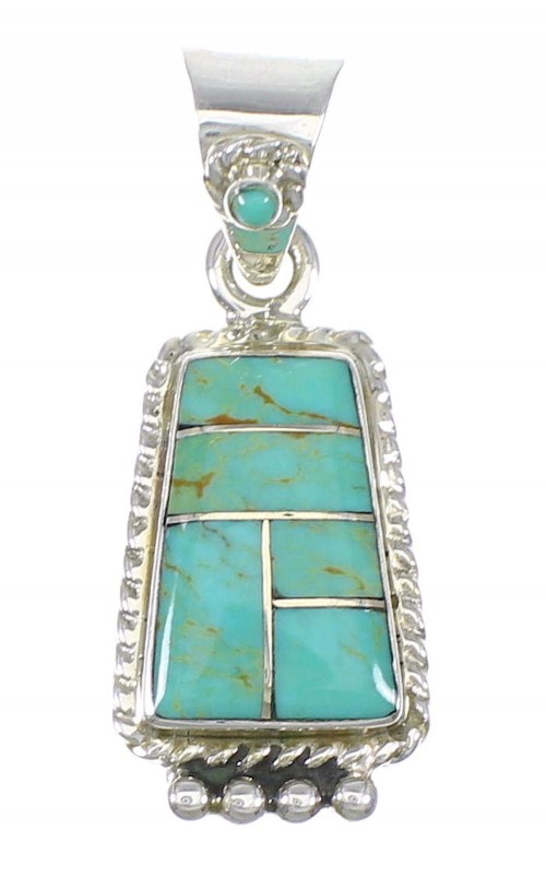 Sterling Silver And Turquoise Pendant RX77199