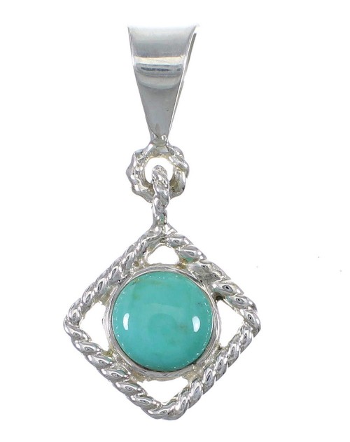 Silver Turquoise Southwest Pendant YX75634