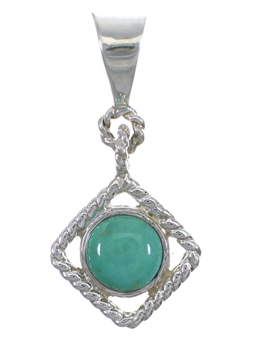 Silver Turquoise Southwestern Pendant YX75635